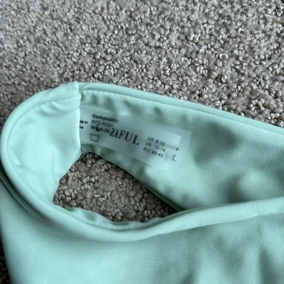 106 NWT ZAFUL Women's Solid Spaghetti Strap Bralette Bikini Set - Size Large - Picture 6 of 9